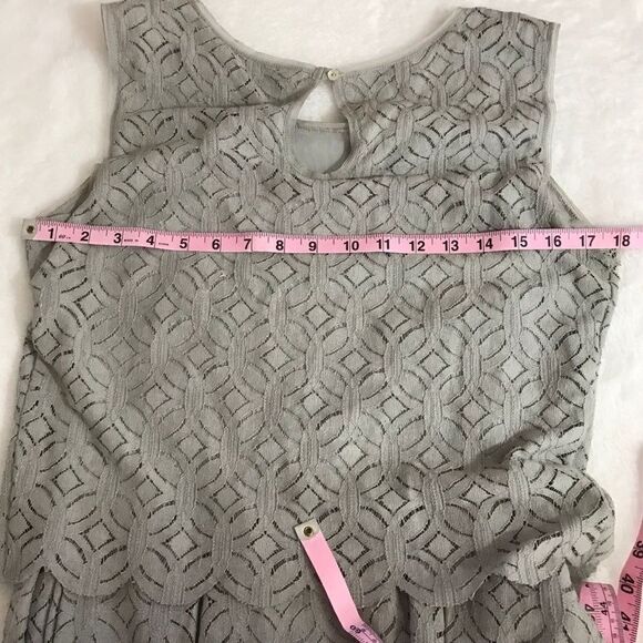 Max Studio gray sleeveless lace dress - Picture 6 of 7